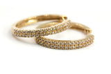 Diamond Hoop Earrings - 10k Yellow Gold - 0.53ctw