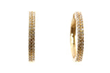 Diamond Hoop Earrings - 10k Yellow Gold - 0.53ctw