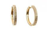 Diamond Hoop Earrings - 10k Yellow Gold - 0.53ctw