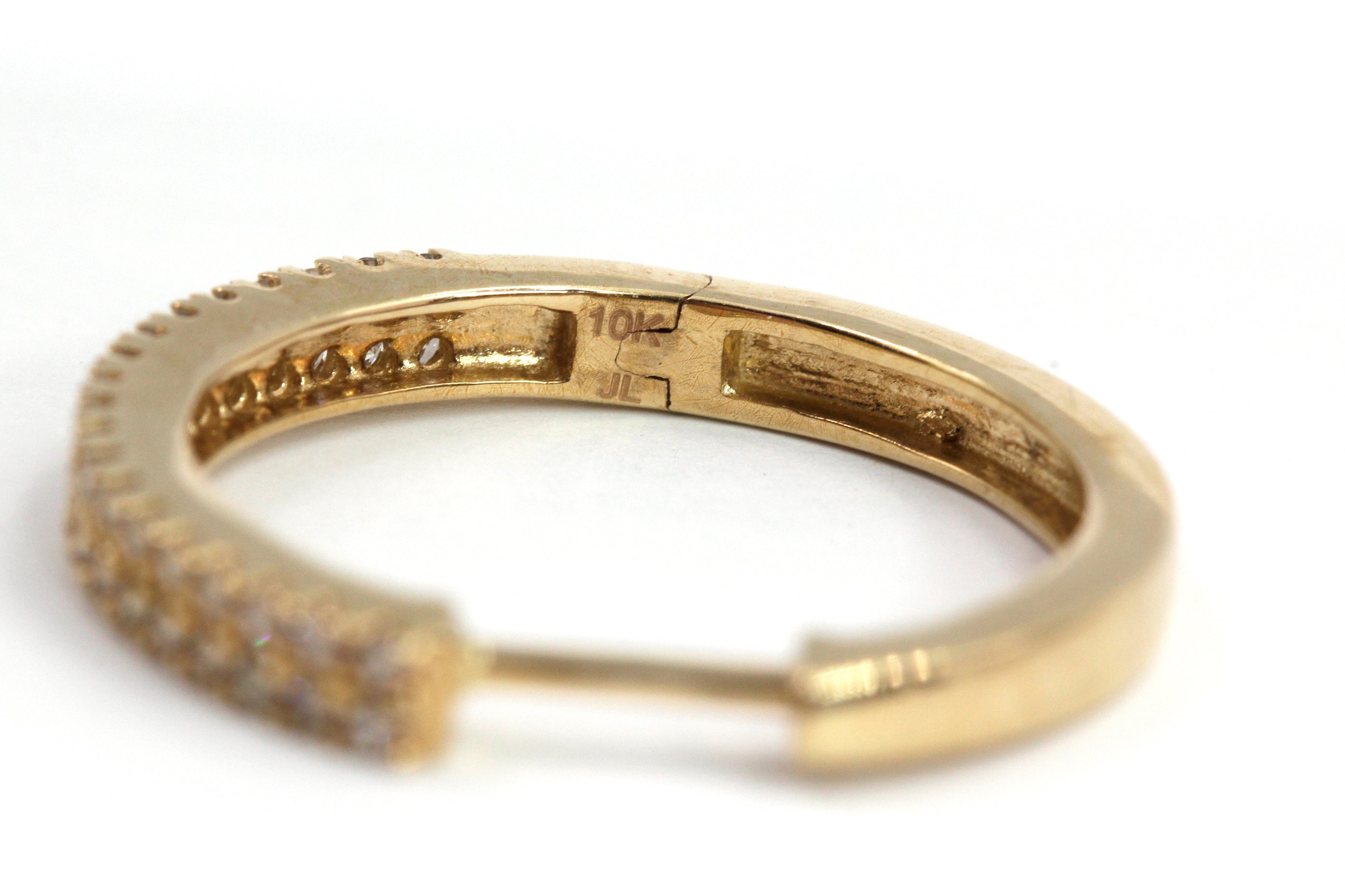 Diamond Hoop Earrings - 10k Yellow Gold - 0.53ctw