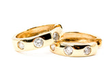 Diamond Hoop Earrings - 14k Yellow Gold - 16mm - 0.56ctw