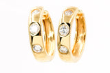 Diamond Hoop Earrings - 14k Yellow Gold - 16mm - 0.56ctw