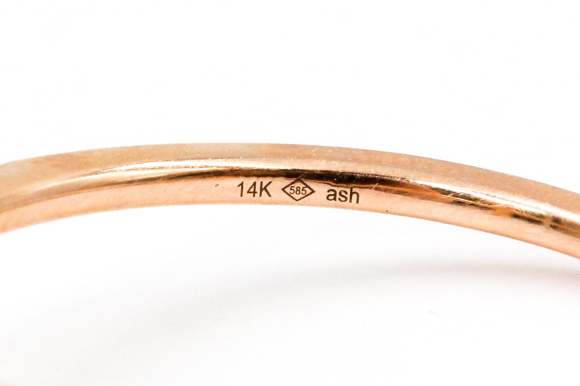 Diamond Horizonal Cross Ring - 14k Rose Gold - 0.12ctw