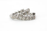 Diamond Huggie Earrings - 14k White Gold - 12mm - 0.14ctw
