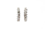 Diamond Huggie Earrings - 14k White Gold - 12mm - 0.14ctw