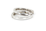 Diamond Huggie Earrings - 10k White Gold - 0.21ctw - 14mm