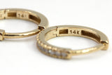 Diamond Huggie Earrings - 14k Gold - 11mm - 0.10ctw