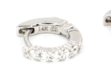 Diamond Huggie Earrings - 14k White Gold - 13mm - 0.25ctw