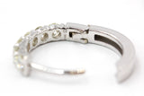 Diamond Huggie Earrings - 14k White Gold - 14mm - 0.91ctw