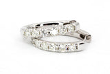 Diamond Huggie Earrings - 14k White Gold - 16mm - 0.50ctw