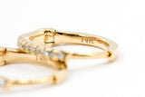 Diamond Huggie Earrings - 14k Yellow Gold - 11.5mm - 0.09ctw