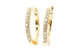 Diamond Huggie Earrings - 14k Yellow Gold - 11.5mm - 0.09ctw