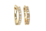 Diamond Huggie Earrings - 14k Yellow Gold - 10mm - 0.15ctw