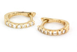 Diamond Huggie Earrings - 14k Yellow Gold - 10mm - 0.15ctw