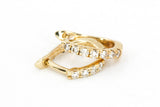 Diamond Huggie Earrings - 14k Yellow Gold - 10mm - 0.15ctw