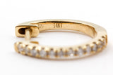 Diamond Huggie Earrings - 14k Yellow Gold - 16mm - 0.24ctw