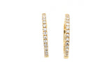 Diamond Huggie Earrings - 14k Yellow Gold - 14mm - 0.25ctw