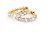 Diamond Huggie Earrings - 14k Yellow Gold - 12mm - 0.42ctw