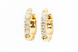 Diamond Huggie Earrings - 14k Yellow Gold - 12mm - 0.45ctw