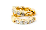 Diamond Huggie Earrings - 14k Yellow Gold - 12mm - 0.45ctw