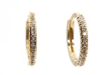 Diamond Huggie Earrings - 14k Yellow Gold - 11mm - 0.10ctw