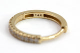 Diamond Huggie Earrings - 14k Yellow Gold - 11mm - 0.10ctw