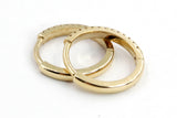 Diamond Huggie Earrings - 14k Yellow Gold - 11mm - 0.10ctw