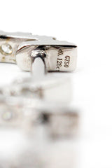 Diamond Huggie Earrings - 18k White Gold - 8mm - 0.28ctw