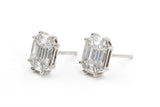 Diamond Illusion Stud Earrings - 14k White Gold - 0.84ctw