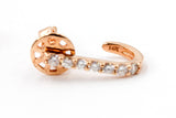 Diamond "J" Huggie Earrings - 14k Rose Gold - 0.33ctw