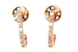 Diamond "J" Huggie Earrings - 14k Rose Gold - 0.33ctw