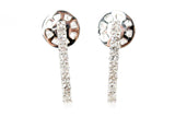 Diamond "J" Huggie Earrings - 14k White Gold - 0.25ctw