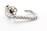 Diamond "J" Huggie Earrings - 14k White Gold - 0.25ctw