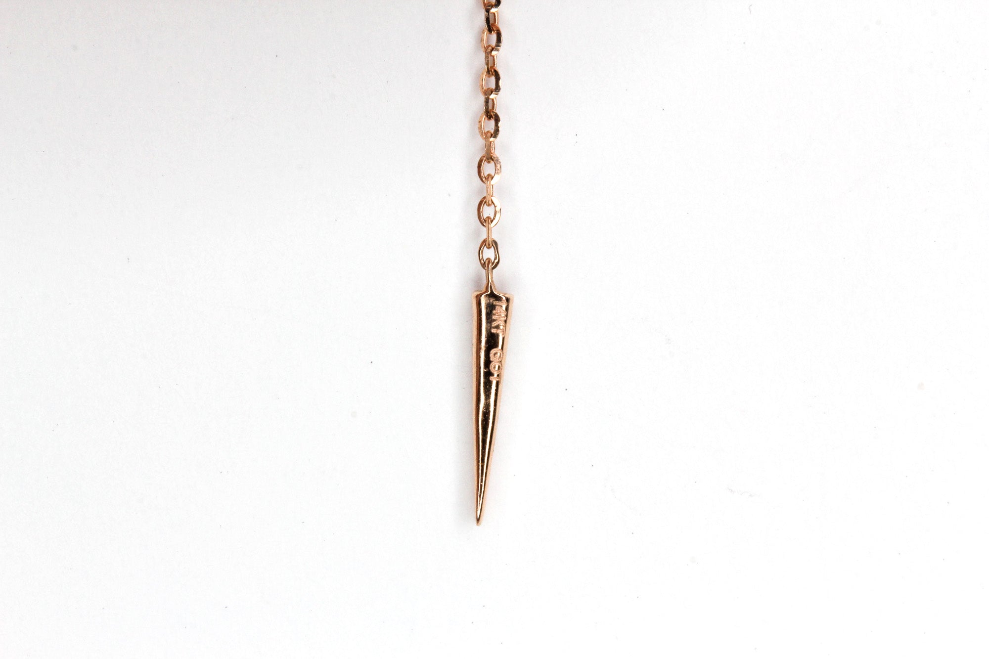 Diamond Lariat Necklace - 14k Rose Gold - 0.15 ctw