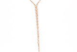 Diamond Lariat Necklace - 14k Rose Gold - 0.15 ctw
