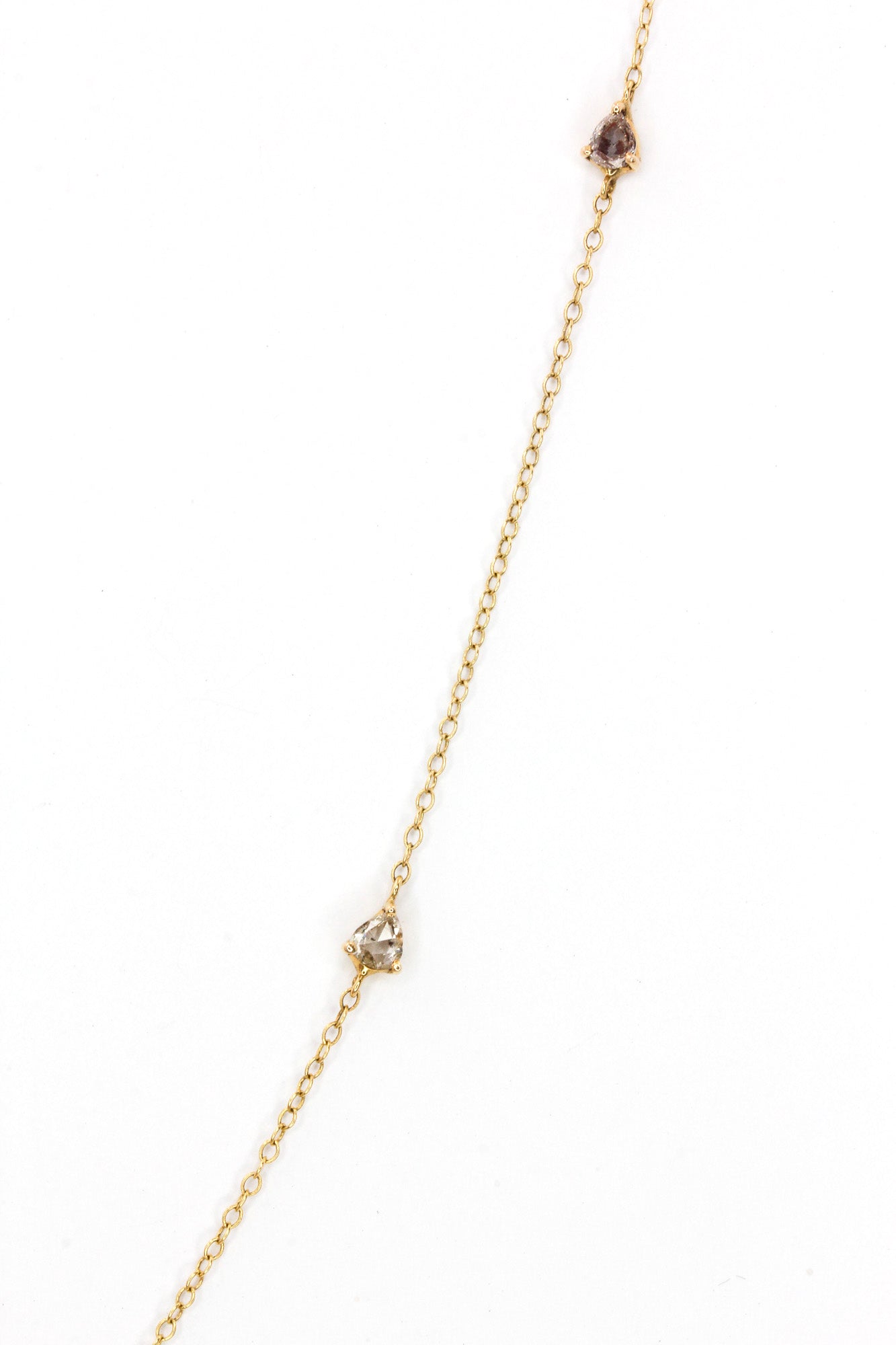 Diamond Lariat Necklace -  14k Yellow Gold - 0.84ctw