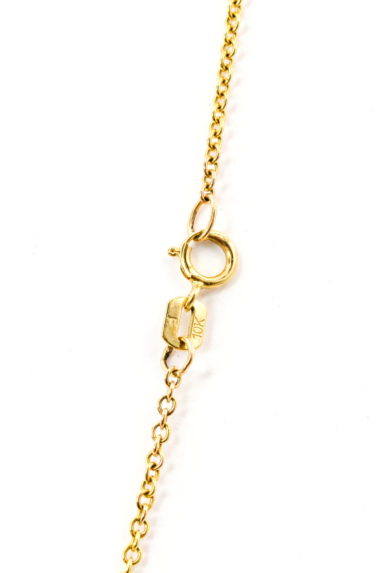 Diamond Lariat Necklace - 10k Yellow Gold - 0.10ctw