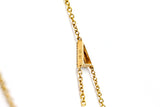 Diamond Lariat Necklace - 10k Yellow Gold - 0.10ctw