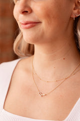 Diamond Link Necklace - 14k Yellow Gold - 0.10ctw