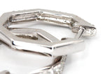 Diamond Octagon Huggie Earrings - 10k White Gold - 0.22ctw