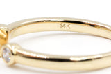 Diamond Open Band Ring - 14k Yellow Gold - 0.15ctw
