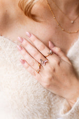 Diamond Open Band Ring - 14k Yellow Gold - 0.15ctw