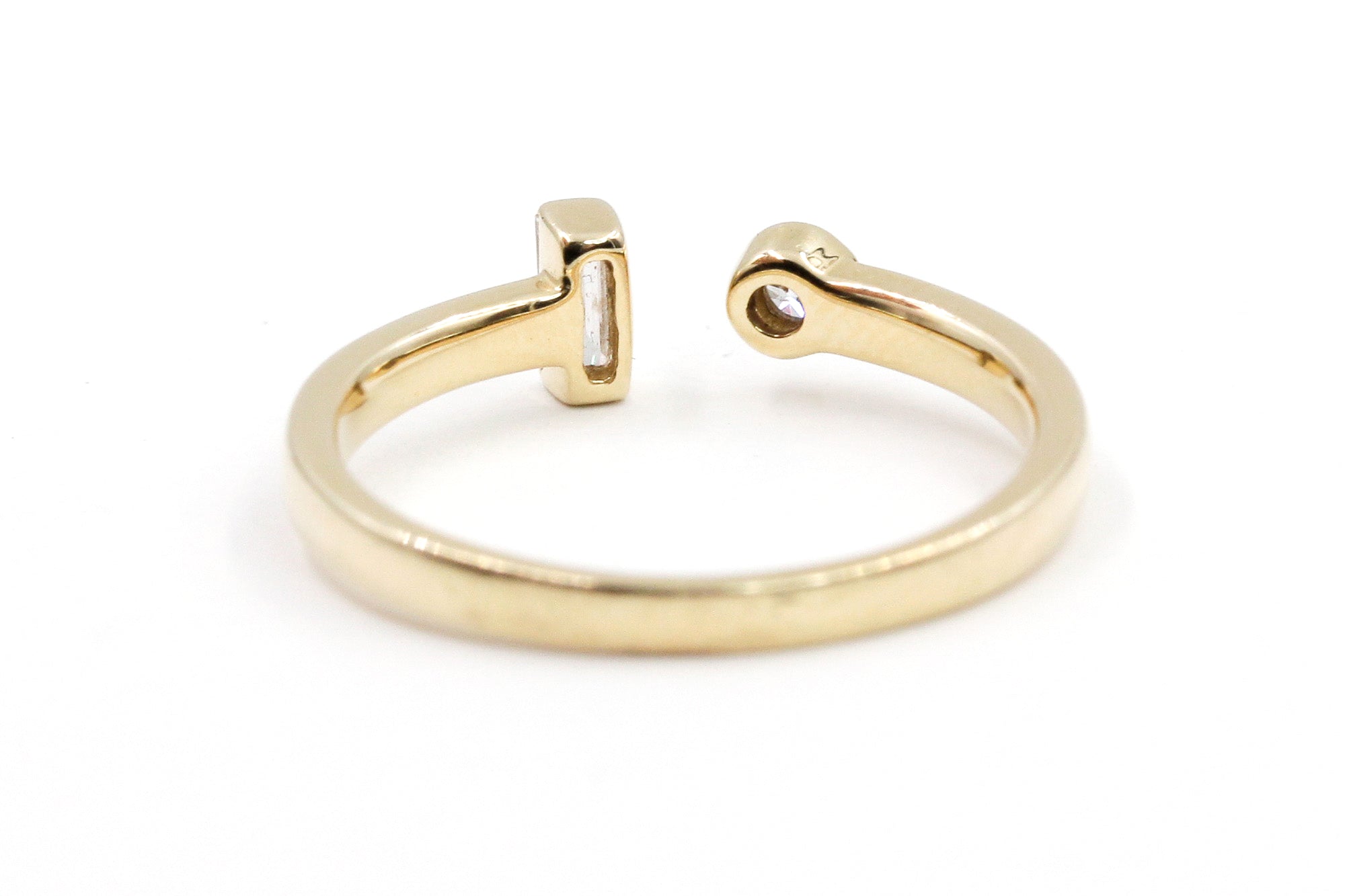 Diamond Open Band Ring - 14k Yellow Gold - 0.15ctw