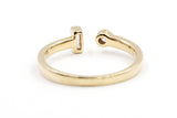 Diamond Open Band Ring - 14k Yellow Gold - 0.15ctw