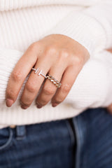 Diamond Open Bar Ring - 14k White Gold - 0.40ctw