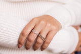 Diamond Open Bar Ring - 14k White Gold - 0.40ctw