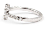 Diamond Open Bar Ring - 14k White Gold - 0.40ctw