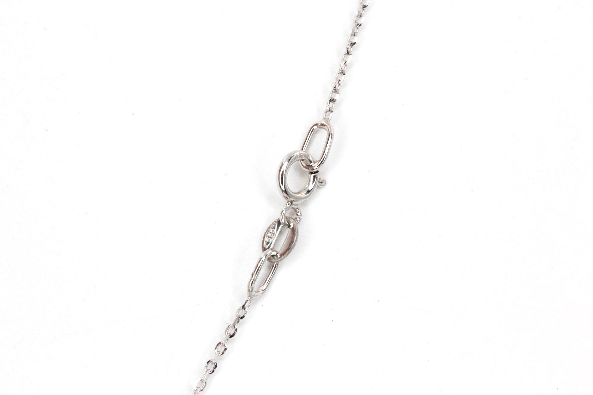 Diamond Pear Drop Necklace - 14k White Gold - 0.12ctw
