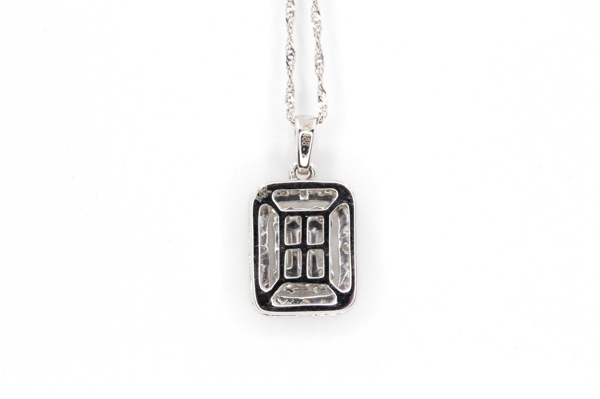 Diamond Pendant Necklace - 14k White Gold - 0.47ctw
