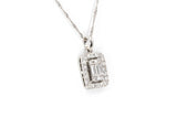 Diamond Pendant Necklace - 14k White Gold - 0.47ctw